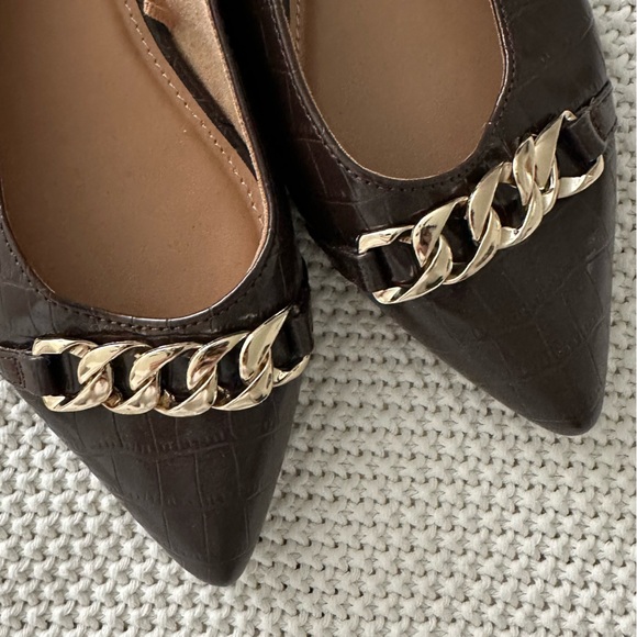 Old Navy faux croc slingbacks - Picture 3 of 6